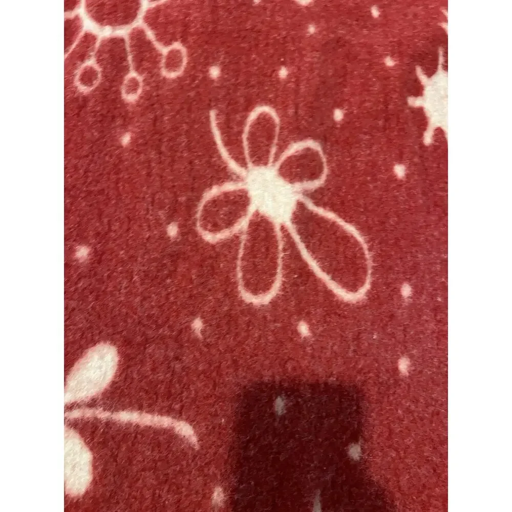 IKEA Alfhild Throw Blanket Red White 62x44 Cotton and Wool Vintage Made In Italy